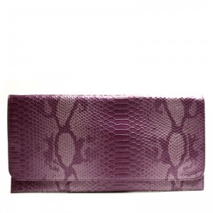 Raquel Faux Python Clutch