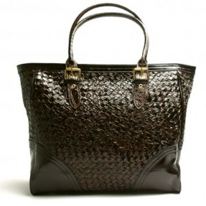 Patent Woven Tote