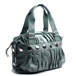 blue duffel stud bag