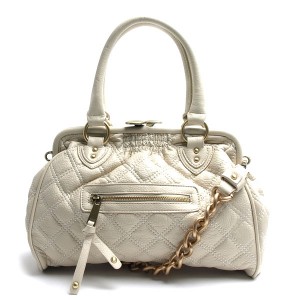 quilted beige marc jacobs stam handbag
