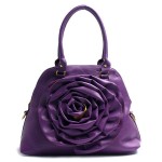 Roselyn Flower Satchel purple