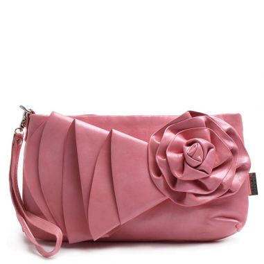 Handbag Heaven pink floral clutch