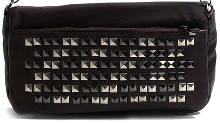 dark studded clutch