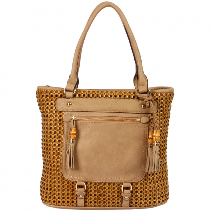 wicker tote bag