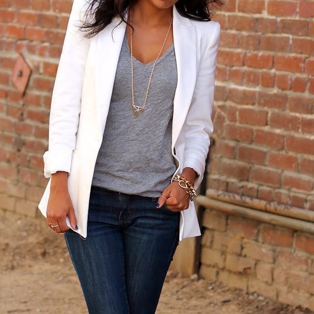 white blazer