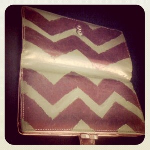DIY chevron wallet