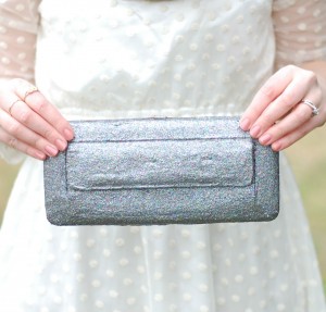 diy glitter clutch