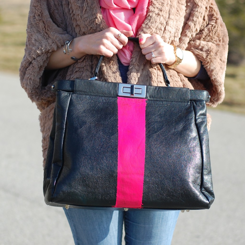 purse Neon stripe purse DIY