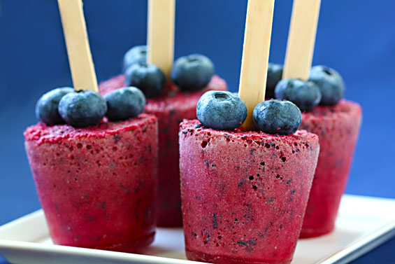 Blueberry Pomegranate Popsicles 