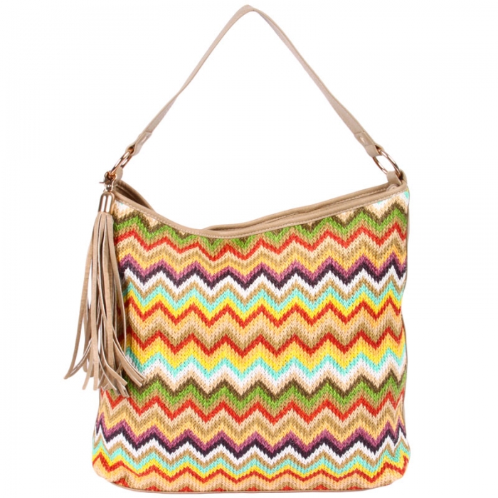 Leah Chevron Hobo 