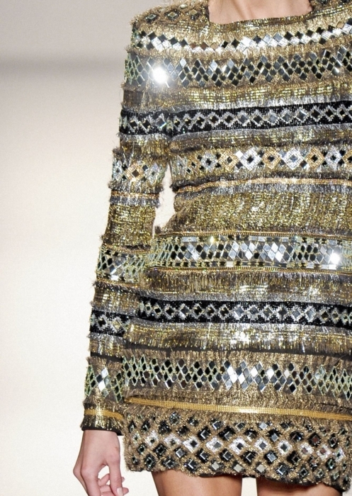 silver and gold dress