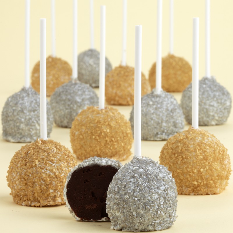 Silver and Gold cake pops