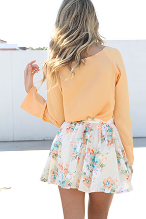 floral skirt wedding attire