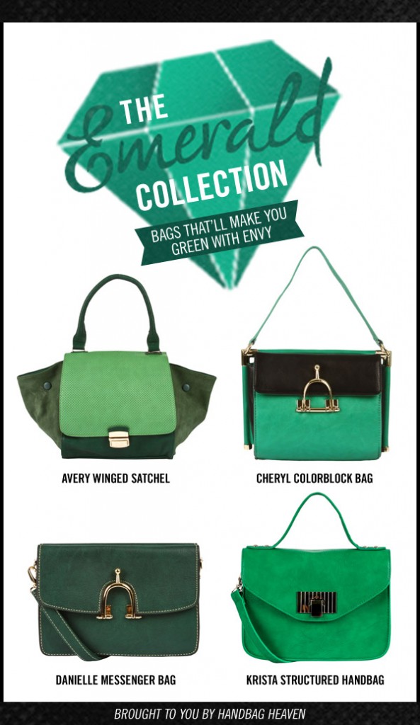 Pantone Color of the Year: 2013 Emerald Collection Handbags