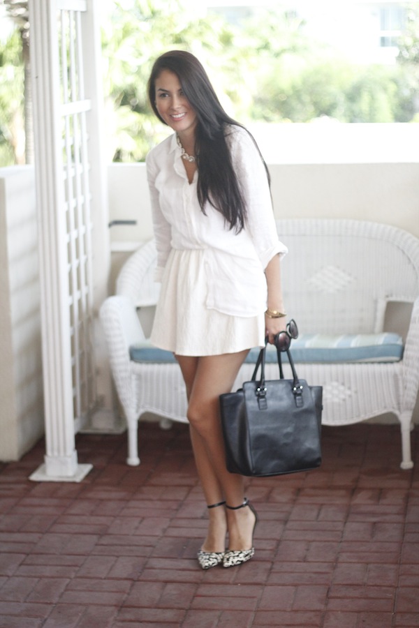 white summer dress