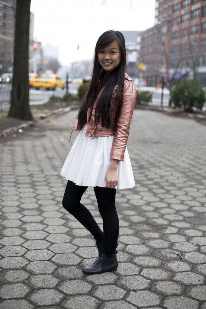 Leather jacket chic