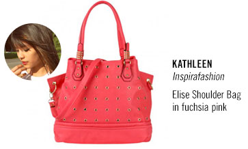 Kathleen's holiday handbag pick - The Elise Shoulder Bag in fuchsia pink