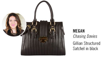 Megan's holiday handbag pick - The Gillian Structured Satchel in black