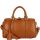 Brown Barrel Satchel Handbag