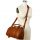 Brown Barrel Satchel Handbag