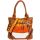 Parker Striped Satchel Brown Orange Multi