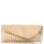 Beige Faux Ostrich Leatherette Clutch