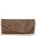 Brown Faux Ostrich Leatherette Clutch