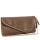 Brown Faux Ostrich Leatherette Clutch