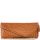 Tan Faux Ostrich Leatherette Clutch