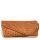 Tan Faux Ostrich Leatherette Clutch