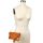 Tan Faux Ostrich Leatherette Clutch