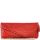 Red Faux Ostrich Leatherette Clutch