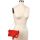 Red Faux Ostrich Leatherette Clutch
