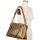 Bronze and Pewter Striped Shoulder Bag