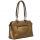 Bronze and Pewter Striped Shoulder Bag