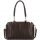 Brown and Black Striped Shoulder Bag