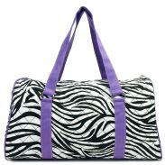 Small Quilted Zebra Duffel Bag