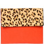 Kara Leopard Envelope Clutch
