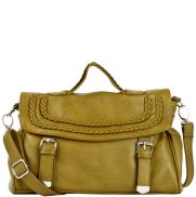 Kristin Braided Buckle Satchel