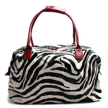 Zebra Print Duffel Bag
