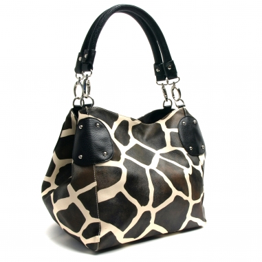 Giraffe Print Adjustable Tote