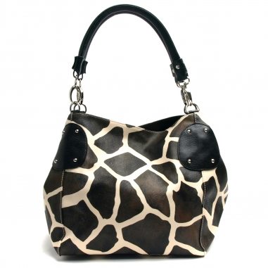 Giraffe Print Adjustable Tote