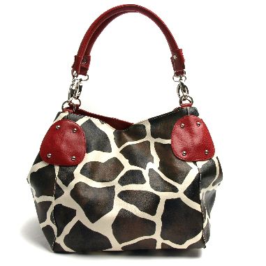 Giraffe Print Adjustable Tote