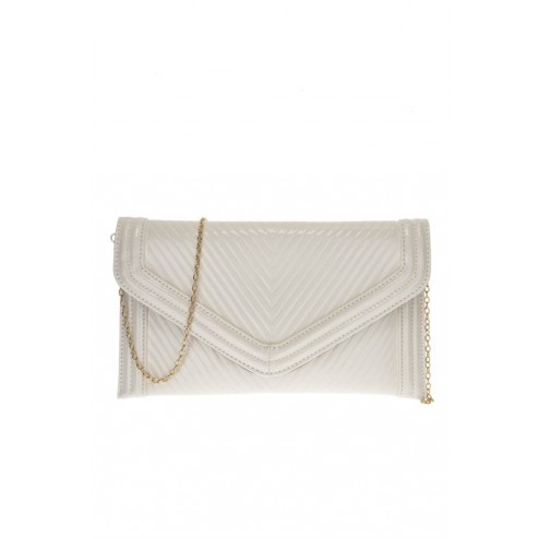 Cordelia Chevron Patent Clutch