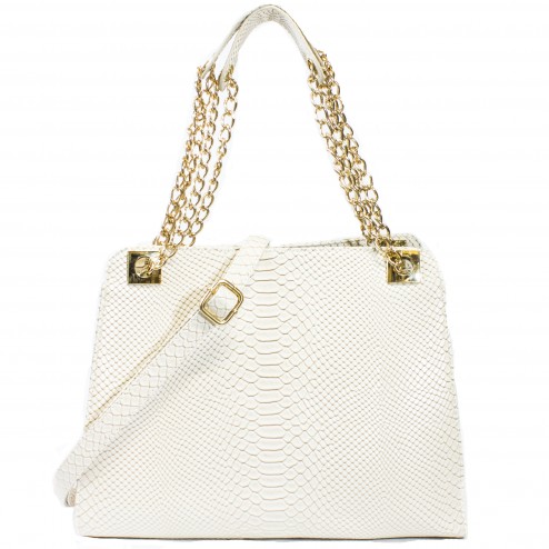 Rachelle Exotic Snakeskin Chain Bag