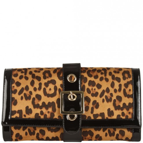 Lillian Leopard Clutch