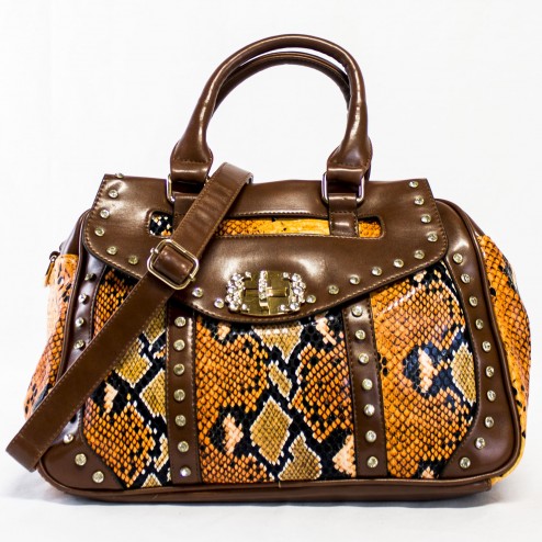 Selena Python Snakeskin Satchel