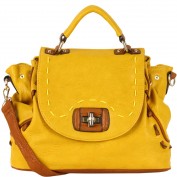 Olive Stitched Satchel