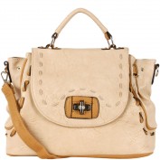 Olive Stitched Satchel