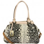 Violet Exotic Snakeskin Frame Bag